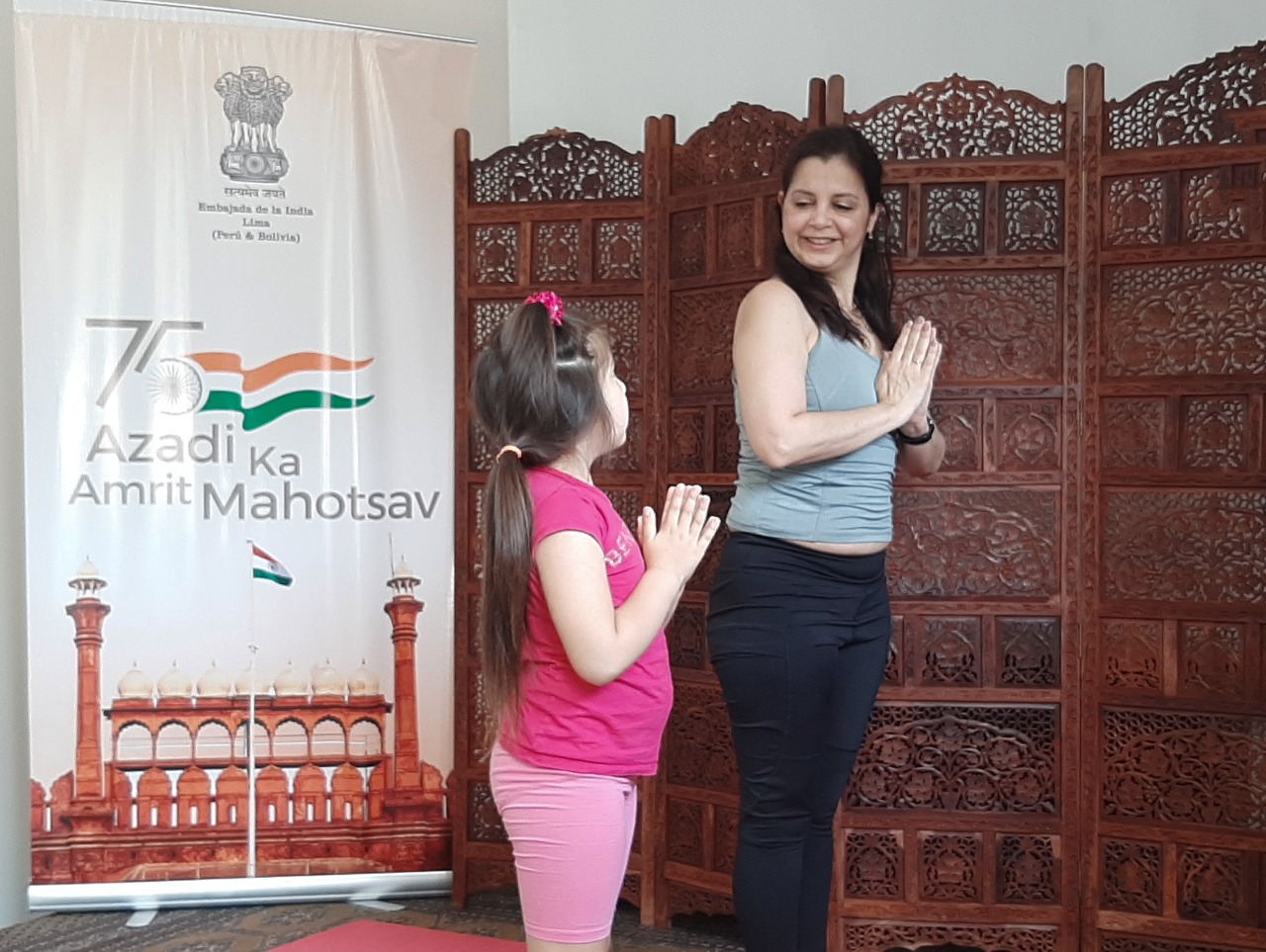 Webinar foregrounding benefits of practicing Yoga organised by Embassy of India, Lima as part of Amrit Mahotsav celebrations